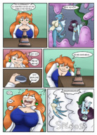 drawing micro dragoness masturbation comic large_breasts cleavage huge_breasts looking_down snake_girl bikini_top dialogue panels microscope titankilla ahegao german_text sir--raptor