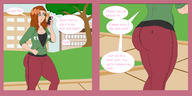 drawing micro city color large_breasts butt cleavage climbing story red_hair phone walking shrunken_man screeeow