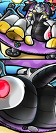 drawing crush micro comic color butt robot beach toes butt_crush relax foot_crush unaware shrunken_people metal sunny relaxing mspaintgts inkling shark_girl goop robogirl robot_shark metallic