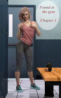 jeans shoes smiling short_hair sitting shrunken_man looking_at_tiny digital_render aaabbbzzz