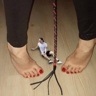 collage feet toes barefoot shrunken_man pedicure floor whip msku