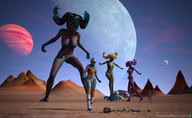 nude alien space spaceship unaware bones alien_planet digital_render madamemaeve