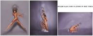 collage nude long_hair butt barefoot shrinking brunette kneeling shrunken_woman looking_at_viewer tennis_shoes leaping myleene_class