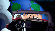 drawing giga space color anime vehicles meme cosmic_giantess starman tesla_roadster tswordz earth_chan