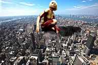 giantess collage nude city mega destruction cosplay new_york_city attack_on_titan shingeki_no_kyojin female_titan