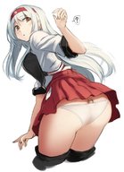 drawing white_hair panties color fairy entrapment utopia no_background kantai_collection shoukaku