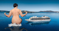 giantess collage nude mega black_hair water short_hair unknown_artist muscles cruise_ship outdoors