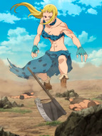 drawing giantess blonde color anime brunette abs seven_deadly_sins matrona_(nanatsu_no_taizai)