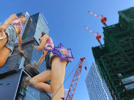 giantess collage buildings asian legs skyscraper giantesses sky point_of_view crane vandalism airraid kyojingirls