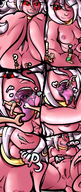 breasts drawing nipples giantess white_hair nude vore color tongue mouth handheld red_eyes smiling dbz dragon_ball jewelry point_of_view majin devious pink_skin smirking android_21 majin_android_21 android_21_evil