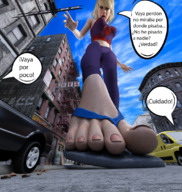 giantess feet city rampage spanish sandals vehicles flip_flops point_of_view digital_render ant_bully tiffany_nickle