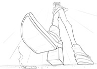 drawing micro monochrome boots unaware shrunken_people cigarette imminent_crush buggysplat noodle gorillaz
