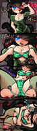 breasts drawing panties sleeping comic black_hair color butt blue_eyes cleavage bra butt_crush blood underwear dress gore shrunken_people cruel drinking cat_girl messy clover june undressing bar alcohol smothering striped_panties lace mspaintgts