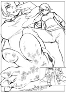 drawing giantess feet city mega monochrome toes barefoot squatting sketch dirty_soles imminent_crush eyepatch kantai_collection tenryuu dante_gn