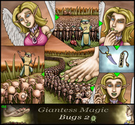 drawing giantess feet manga angel alien blonde color barefoot anime elf dragonesslife giantess_magic_bugs_2