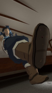 blood sitting foot_crush unaware shrunken_man avatar korra digital_render legend_of_korra source_film_maker pproky proky