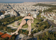 collage city sleeping giant barefoot underwear lying_down ruins giulio_10