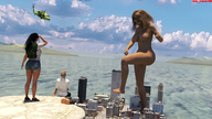 giantess nude city barefoot helicopter raised_foot bystanders digital_render giantess_lover45