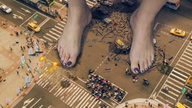 giantess crush collage feet city barefoot outdoors nail_polish crowds loryelle