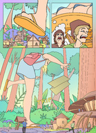 drawing crush feet blonde comic color destruction mouth toes sandals town unaware shrunken_people leper forrest