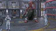 breasts giantess mega alien armor clothed barefoot domination gloves bondage sitting uniform star_wars captured tentacles chains red_skin drcreep digital_render stormtroopers twilek Mega lekku