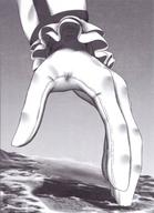 drawing giga monochrome hand reaching glove rakia