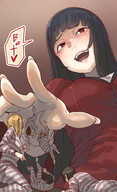drawing black_hair color anime smiling shrunken_people prisoners uru