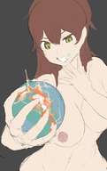 drawing nipples giantess crush nude giga color brunette smiling cruel planet_destruction uru