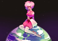 breasts drawing giantess earth giga space color steven_universe sitting_on_planet pink pink_diamond cartoon_network