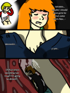 drawing pussy masturbation comic color cum red_hair sitting unaware shrunken_man freckles inside_pussy honmetgts