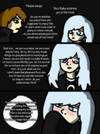 drawing blushing comic color blue_eyes succubus grey_hair dream_sequence honmetgts