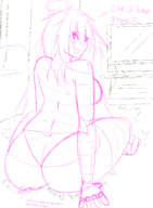drawing monochrome playful butt_crush sitting shrunken_man sketch videogames odst-dutch