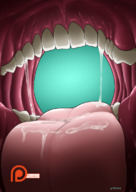 drawing giantess vore color mouth teeth saliva inside_mouth catherine spokle vore_pov