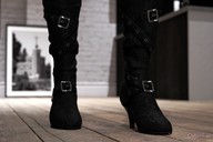 clothed domination couple foot_crush shrunken_people floor digital_render high_heel_boots innocent-owl