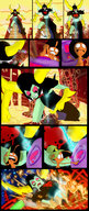 breasts drawing growth giantess white_hair giga alien space comic color skirt gloves kneeling growth_ray sneakers freckles disney helmet green_skin outgrowing_room bare_midriff lord_dominator wander_over_yonder iceoff2