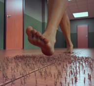 nude barefoot foot_crush running shrunken_people close_up digital_render flagg3d afraid
