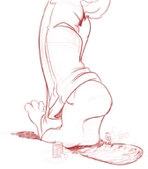 drawing giantess crush feet furry giga city destruction anime foot_print