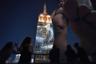 collage nude giant male low_angle looking_down foot_raised