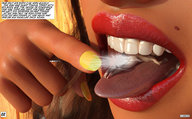 giantess comic mouth shrunken lips amazon shrunken_man open_mouth inside_mouth tan imminent_vore digital_render core aaabbbzzz