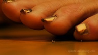 collage foot_worship nail_polish raised_foot loryelle gold_nails