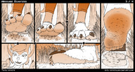 drawing furry wings anthro comic monochrome crawling foot_crush phone looking_down flip_flops panels evil-sprite jenny_(evil-sprite)
