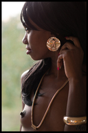 collage black_hair long_hair topless shrunken_man dark_skin necklace earrings bracelet starkadhr