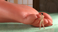 gentle nude feet toes foot_worship shrunken_man standing pedicure digital_render uschi3