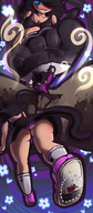 crush blushing tail black_hair blue_eyes blood low_angle in_shoe socks entrapment cruel cat_girl x-ray smelly june mspaintgts