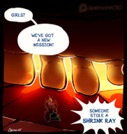 drawing giantess color barefoot shrunken unaware shrunken_woman totally_spies imminent_crush apeiron-macro