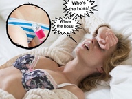 collage panties masturbation blonde aroused cleavage bra domination lying_down shrunken_man dialogue trapped_inside sex_toy innerspaceexplorer