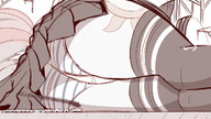 giantess panties upskirt monochrome butt skirt stockings train lying_down legs sketch crane