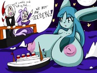 giantess pokemon anthro large_breasts ocean ships glaceon