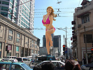 giantess collage city swimsuit destruction wonderslug streets jordan_carver