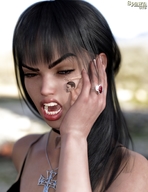 angry looking_down open_mouth rings spawngts necklace top cross digital_render